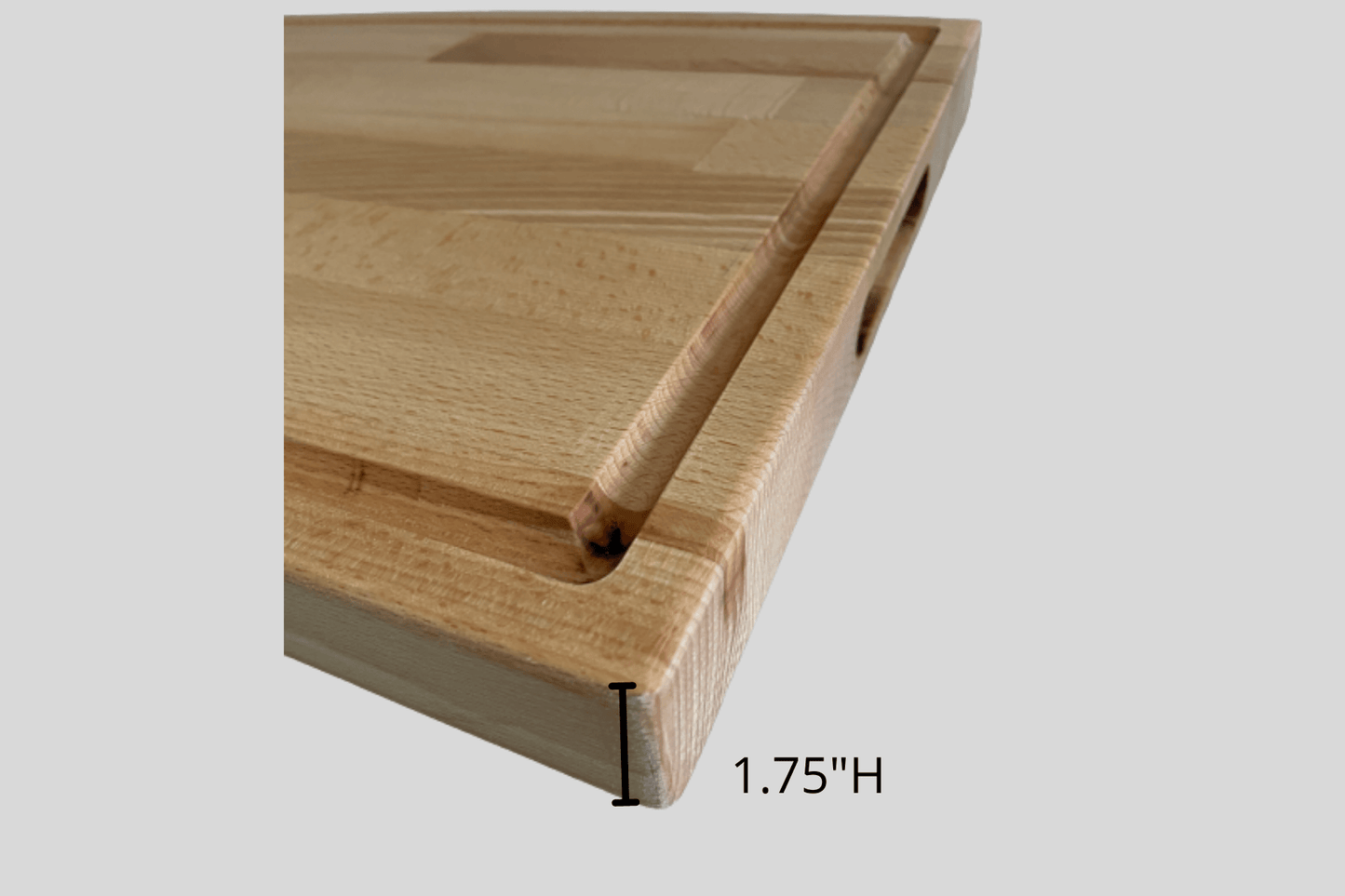 dimensions height beech cutting board 12x18