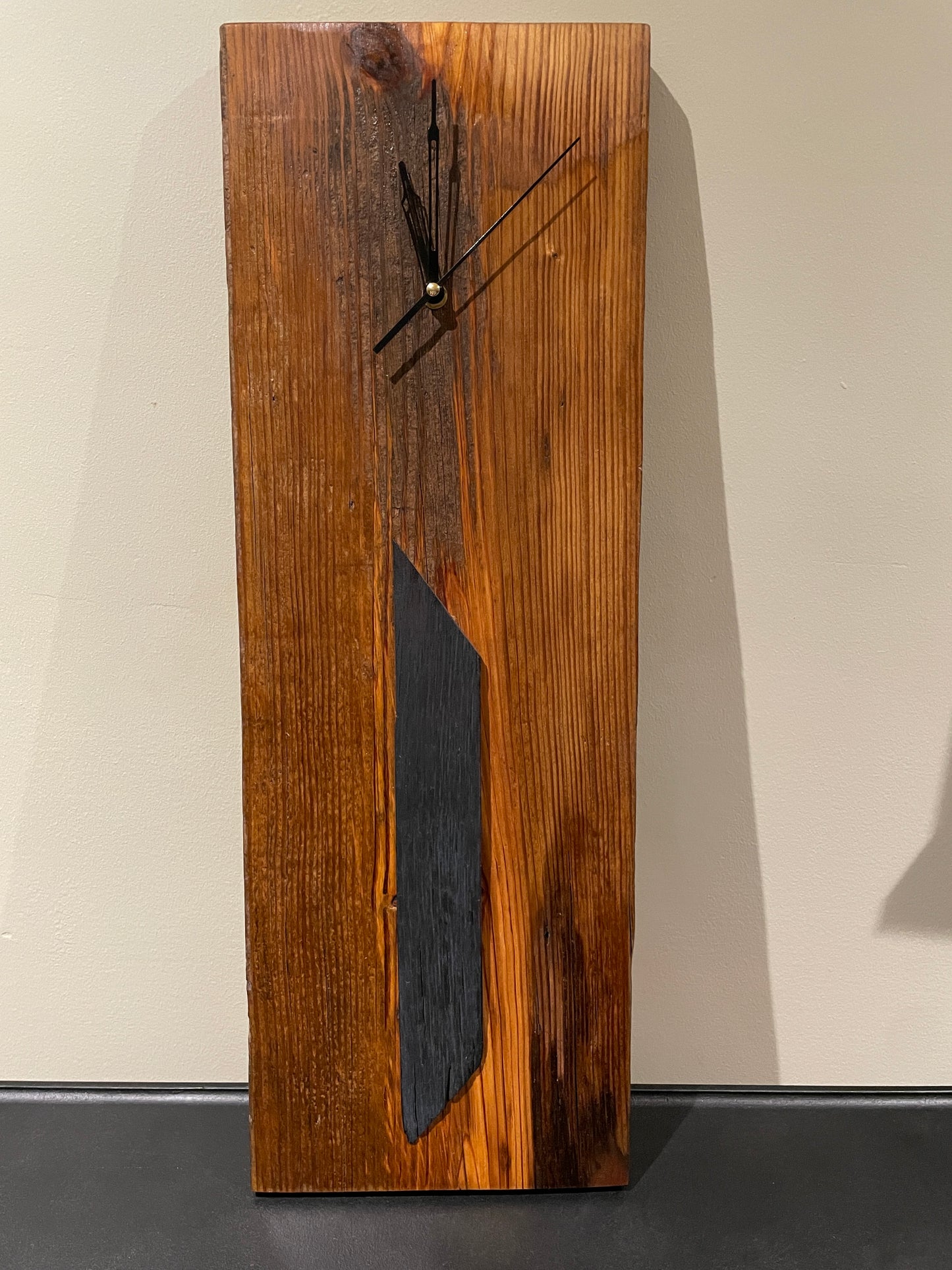 Barnwood Clock with Whiskey Barrel Stave