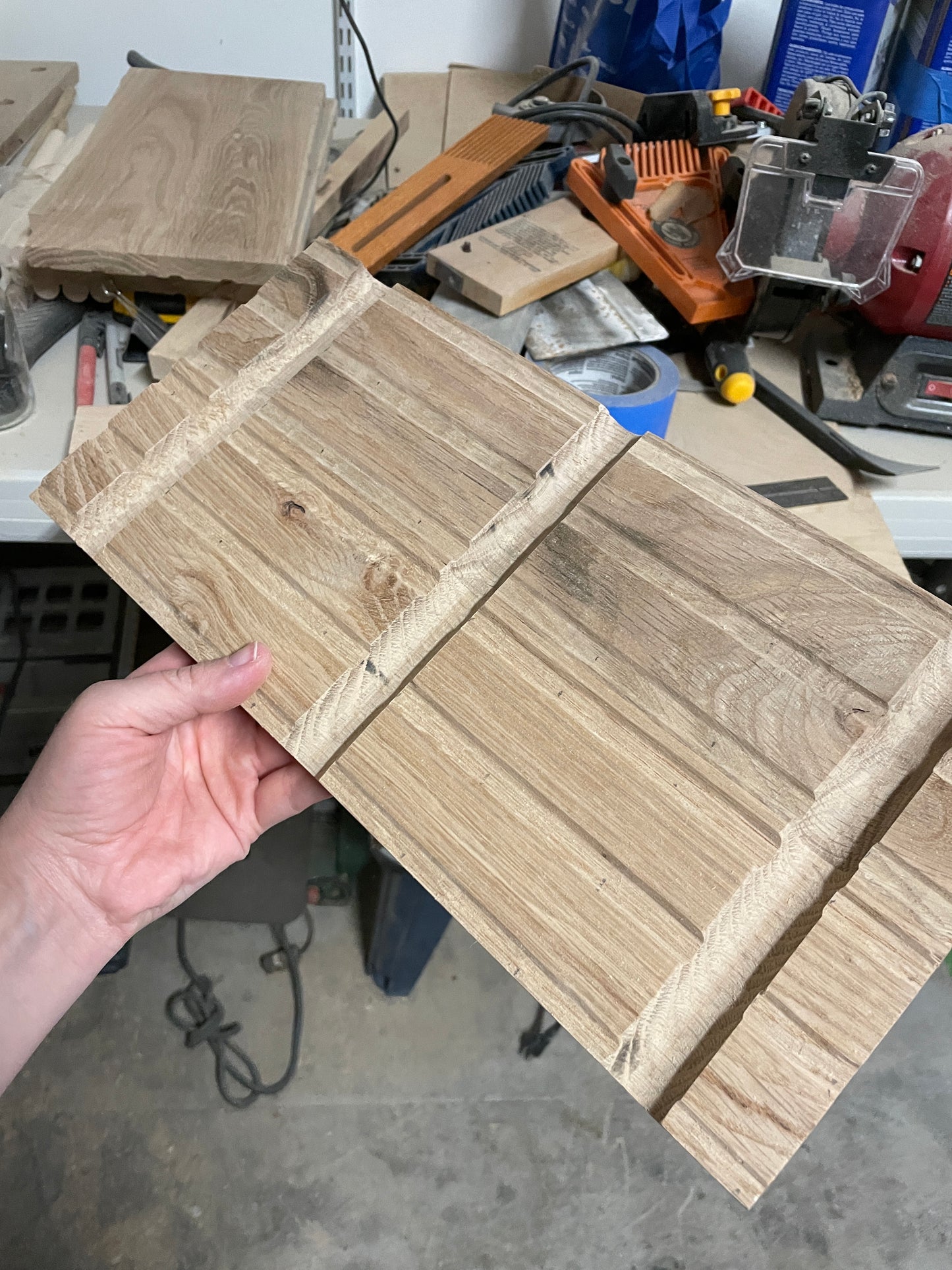 Peg Board Shelf Bottom of Individual Shelves