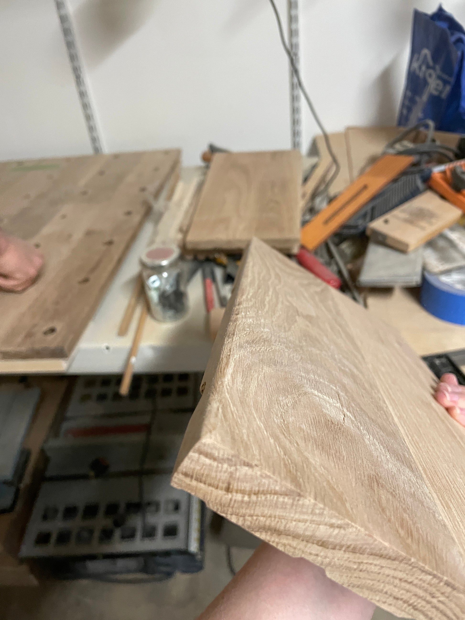 Peg Board Shelf Rounded Edges