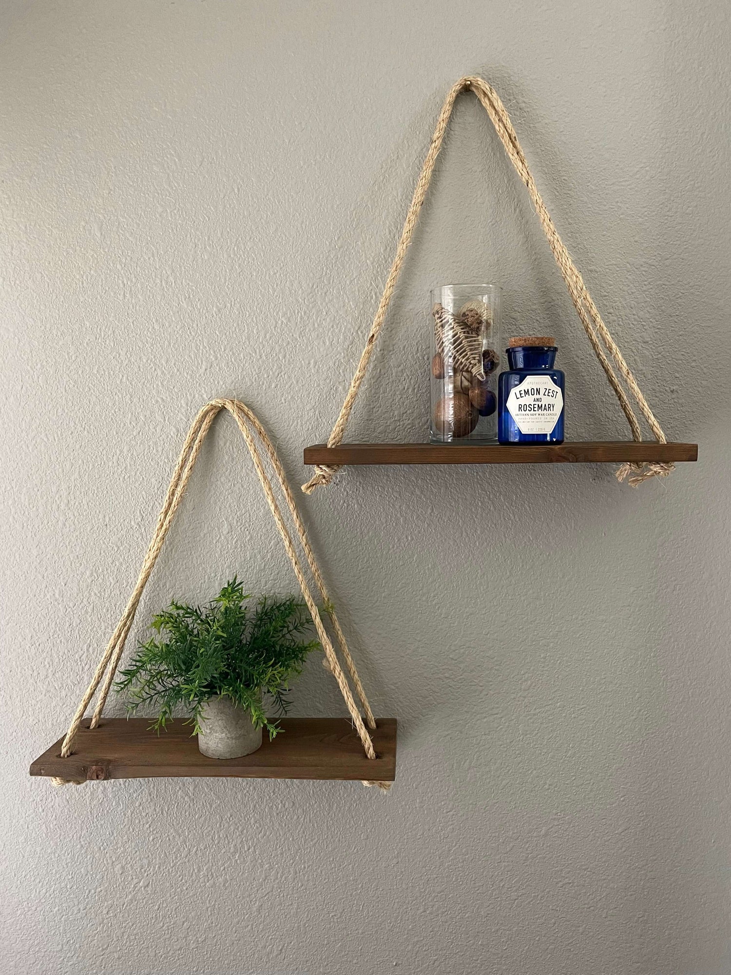 Triangle Rope Shelves Decorated